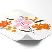 Abstrakte farbenfrohe Blume Bouquet Print Poster (Ecke)