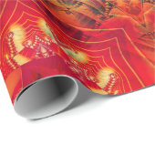 Abstrakte farbenfrohe Blumenziermuster Geschenkpapier (Rolleneckpunkt)