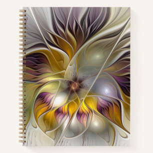 Abstrakte farbenfrohe Fantasy-Blume moderne Frakta Notizblock