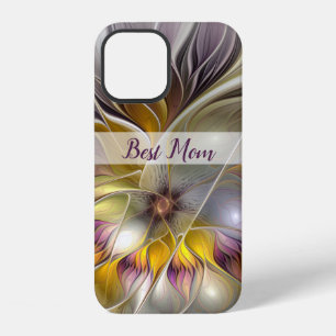 Abstrakte farbenfrohe Fantasy-Blumen-Fraktal Beste iPhone 12 Hülle