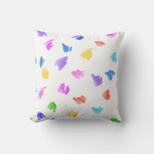 abstrakte, farbenfrohe Farbanstrich Kissen