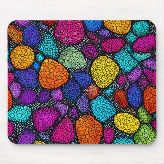 Abstrakte, farbenfrohe Felsen Mousepad (Vorne)