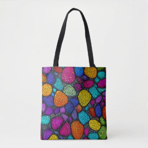 Abstrakte, farbenfrohe Felsen Tasche