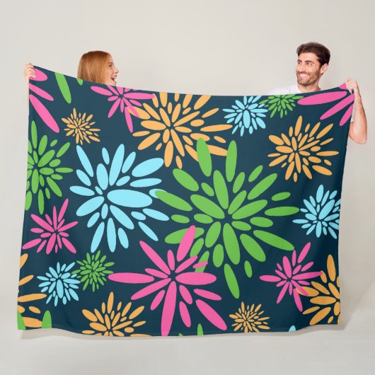 Abstrakte farbenfrohe Feuerwerke Blume Fleece Blan (Beispiel)