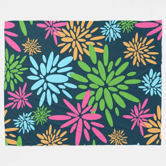 Abstrakte farbenfrohe Feuerwerke Blume Fleece Blan (Vorderseite (Horizontal))