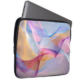 Abstrakte farbenfrohe fließende Bänder Laptopschutzhülle (Vorne Rechts)