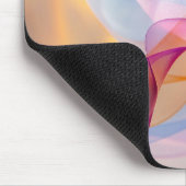 Abstrakte farbenfrohe fließende Bänder Mousepad (Ecke)