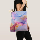 Abstrakte farbenfrohe fließende Bänder Tasche (Von Nahem)