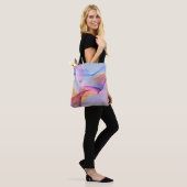Abstrakte farbenfrohe fließende Bänder Tasche (Am Model)