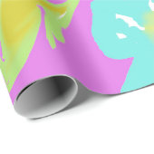 Abstrakte farbenfrohe florale Kunst-Geschenkpapier Geschenkpapier (Rolleneckpunkt)