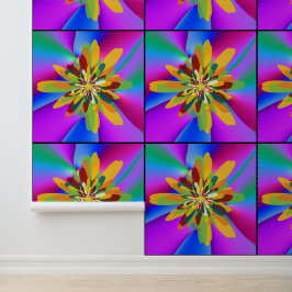 Abstrakte farbenfrohe florale Mandala-Kunst Tapete