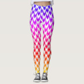 Abstrakte farbenfrohe Formen Weiße Leggings (Vorderseite)