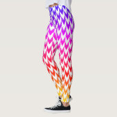 Abstrakte farbenfrohe Formen Weiße Leggings (Links)