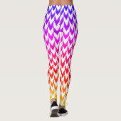 Abstrakte farbenfrohe Formen Weiße Leggings (Rückseite)