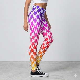 Abstrakte farbenfrohe Formen Weiße Leggings