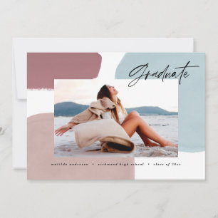 Abstrakte farbenfrohe Foto Graduierungsparty Ankündigung