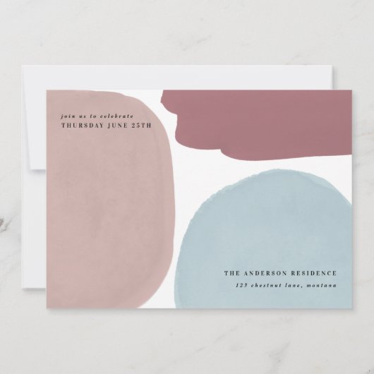 Abstrakte farbenfrohe Foto Graduierungsparty Ankündigung (Rückseite)