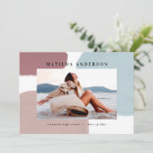 Abstrakte farbenfrohe Foto Graduierungsparty Ankündigung (Stehend Vorderseite)