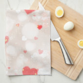 Abstrakte Farbenfrohe Herz Muster Küchentücher (Viertel Falte)