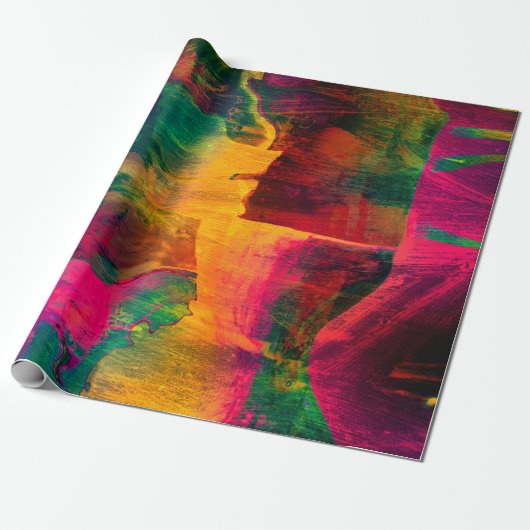 abstrakte, farbenfrohe Hintergrundkunst aus Papier Geschenkpapier (Ungerollt)