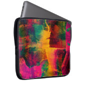 abstrakte, farbenfrohe Hintergrundkunst aus Papier Laptopschutzhülle (Vorne Rechts)