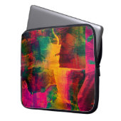 abstrakte, farbenfrohe Hintergrundkunst aus Papier Laptopschutzhülle (Vorderseite Links)