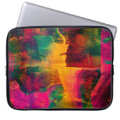 abstrakte, farbenfrohe Hintergrundkunst aus Papier Laptopschutzhülle (Vorderseite)