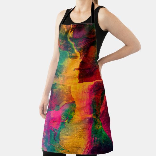 abstrakte, farbenfrohe Hintergrundkunst aus Papier Schürze (InSitu)