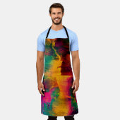abstrakte, farbenfrohe Hintergrundkunst aus Papier Schürze (Getragen)