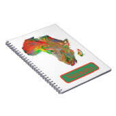Abstrakte, farbenfrohe Karte Afrikas Notizblock (Rechte Seite)
