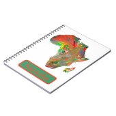 Abstrakte, farbenfrohe Karte Afrikas Notizblock (Linke Seite)