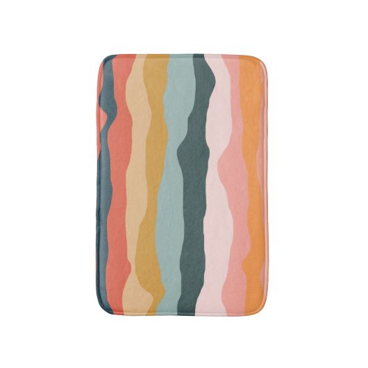 Abstrakte Farbenfrohe Korallenmuster Badematte (Vorderseite Vertikal)