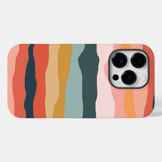 Abstrakte Farbenfrohe Korallenmuster Case-Mate iPhone Hülle (Rückseite (Horizontal))