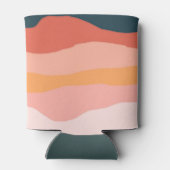 Abstrakte Farbenfrohe Korallenmuster Dosenkühler (Rückseite)