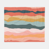 Abstrakte Farbenfrohe Korallenmuster Fleecedecke (Vorderseite (Horizontal))