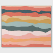 Abstrakte Farbenfrohe Korallenmuster Geschenkpapier (Flach)