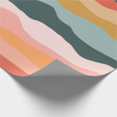 Abstrakte Farbenfrohe Korallenmuster Geschenkpapier (Ecke)