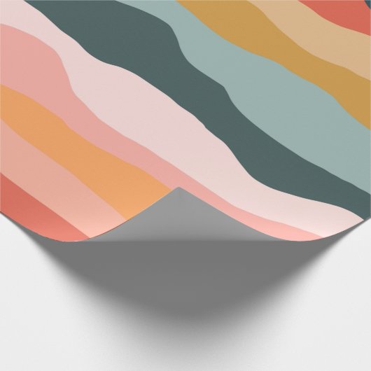 Abstrakte Farbenfrohe Korallenmuster Geschenkpapier (Ecke)