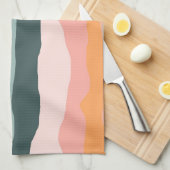 Abstrakte Farbenfrohe Korallenmuster Geschirrtuch (Viertel Falte)