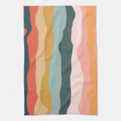 Abstrakte Farbenfrohe Korallenmuster Geschirrtuch (Vertikal)