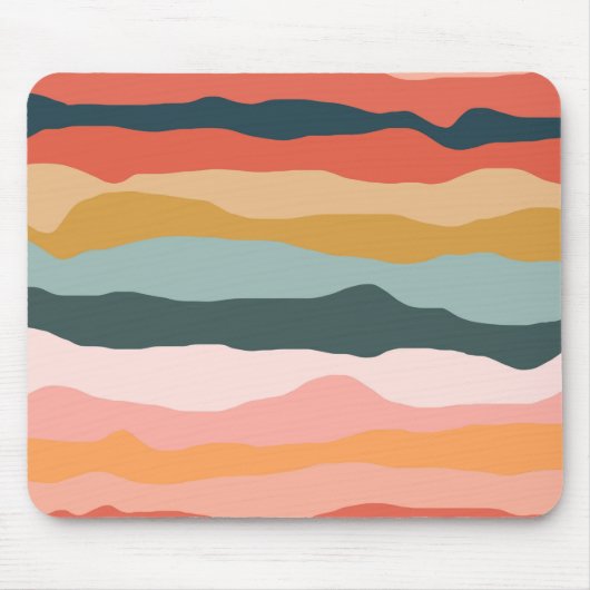Abstrakte Farbenfrohe Korallenmuster Mousepad (Vorne)