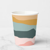 Abstrakte Farbenfrohe Korallenmuster Pappbecher (Links)