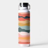 Abstrakte Farbenfrohe Korallenmuster Trinkflasche (Rückseite)