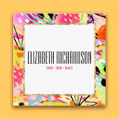 Abstrakte Farbenfrohe, kräftige und lebendige Eleg Quadratische Visitenkarte