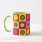 Abstrakte farbenfrohe Kreise Tasse (Links)