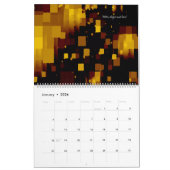 Abstrakte Farbenfrohe Kunst, Dichtung und Musik Kalender (Jan 2026)