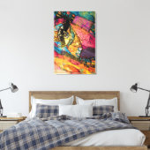 Abstrakte, farbenfrohe Kunst, die sich nur auf das Leinwanddruck (Insitu (Schlafzimmer))