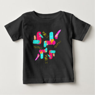 Abstrakte Farbenfrohe Kunst Positive Bilder T - Sh Baby T-shirt