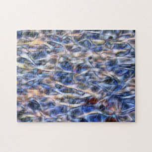 Abstrakte Farbenfrohe Kunst Unscharfe Gestaltung Puzzle