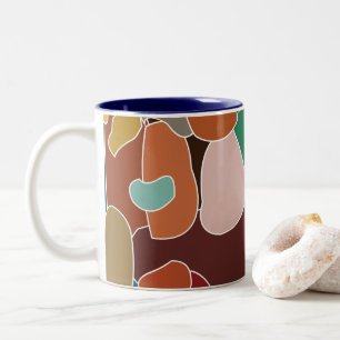 Abstrakte farbenfrohe künstlerische Kunstvolle Zweifarbige Tasse